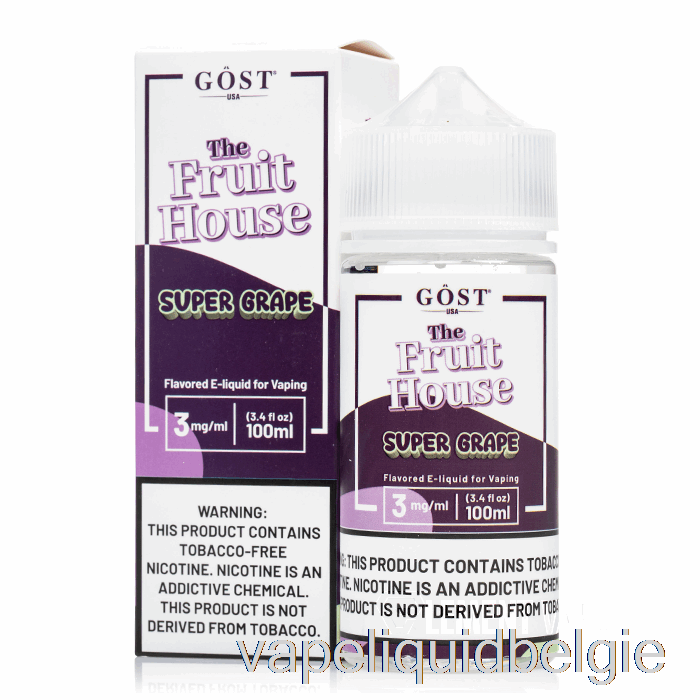 Vape België Super Druif - The Fruit House - Gost Vapor - 100ml 3mg